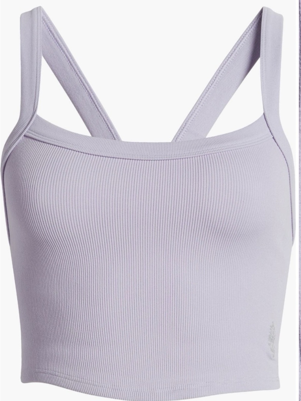 NWT FREE PEOPLE | FP Movement All Clear Rib Crop Camisole Platinum Sz M